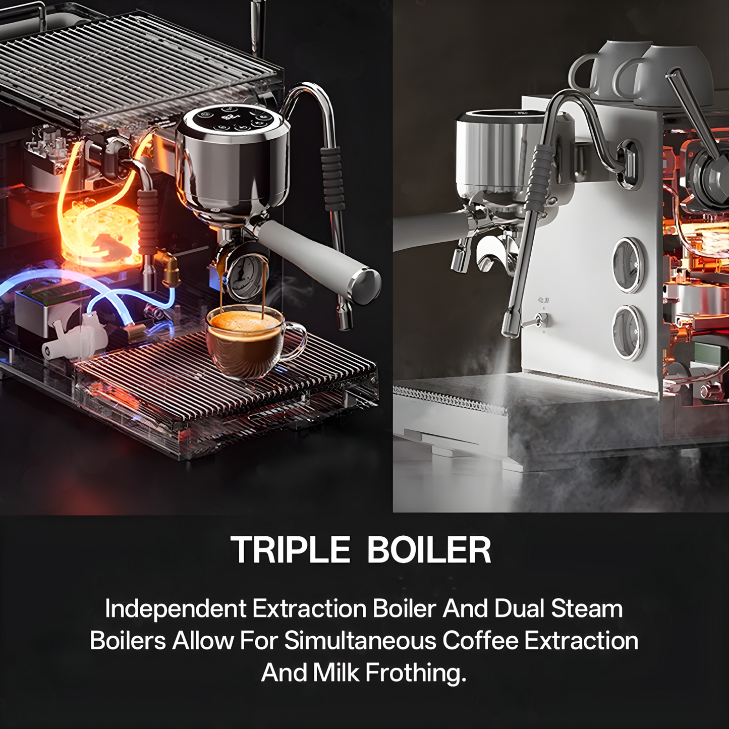 Commercial Espresso Maker 9Bar Dual Boiler 220V