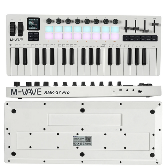 Compact 37-Key USB MIDI Controller with RGB Pads