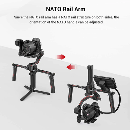 Dual Handle Grip Monitor Mount for Gimbal Stabilizers