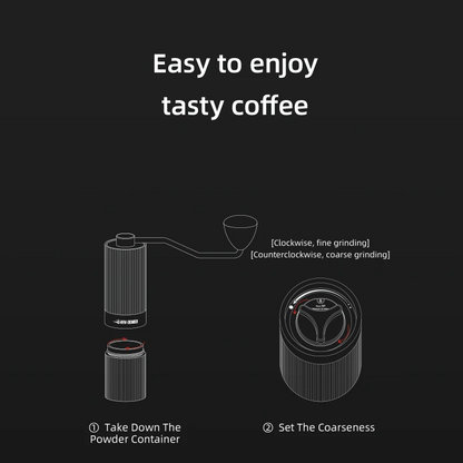 Manual Coffee Grinder with Adjustable Titanium Burr Blades