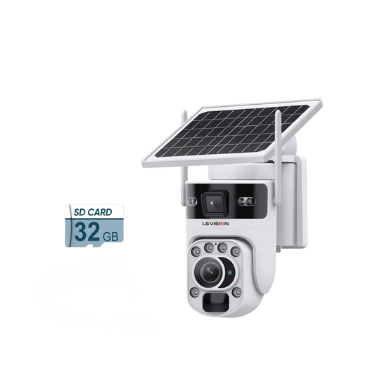 Outdoor WiFi Wireless Solar CCTV Camera 6K 12MP 20X Zoom White