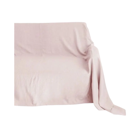 Soft Pink Linen Sofa Cover Living Room Slipcover