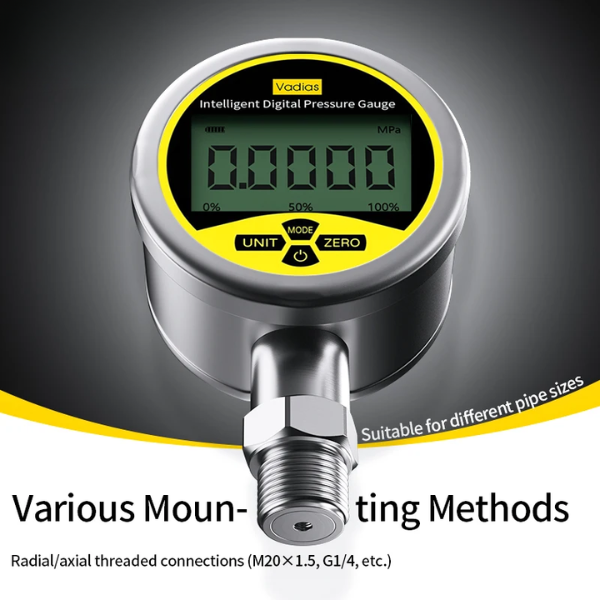 Digital Pressure Gauge 0-0.25MPa 80mm SS304