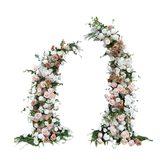 Brown Trumpet Arch with Stand for Event Decor