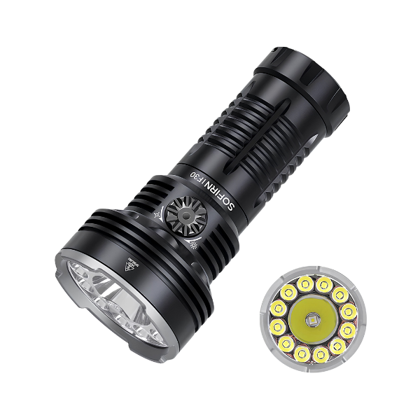 12000 Lumen USB-C Rechargeable LED Flashlight