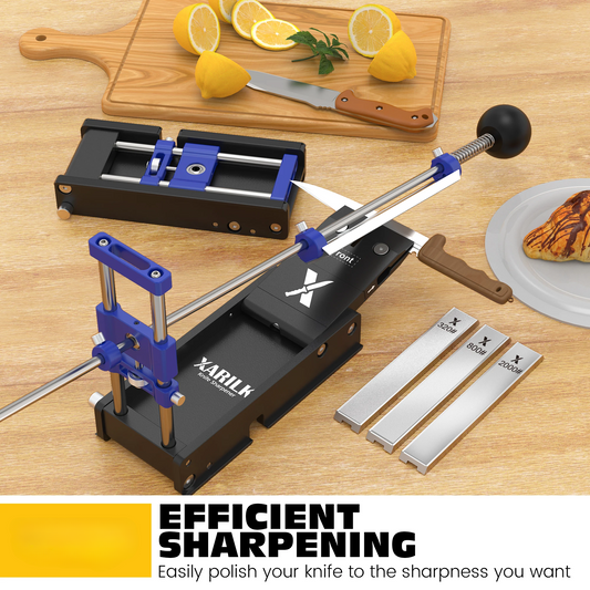 Foldable Portable Knife Sharpening System with 3 Diamond Plates
