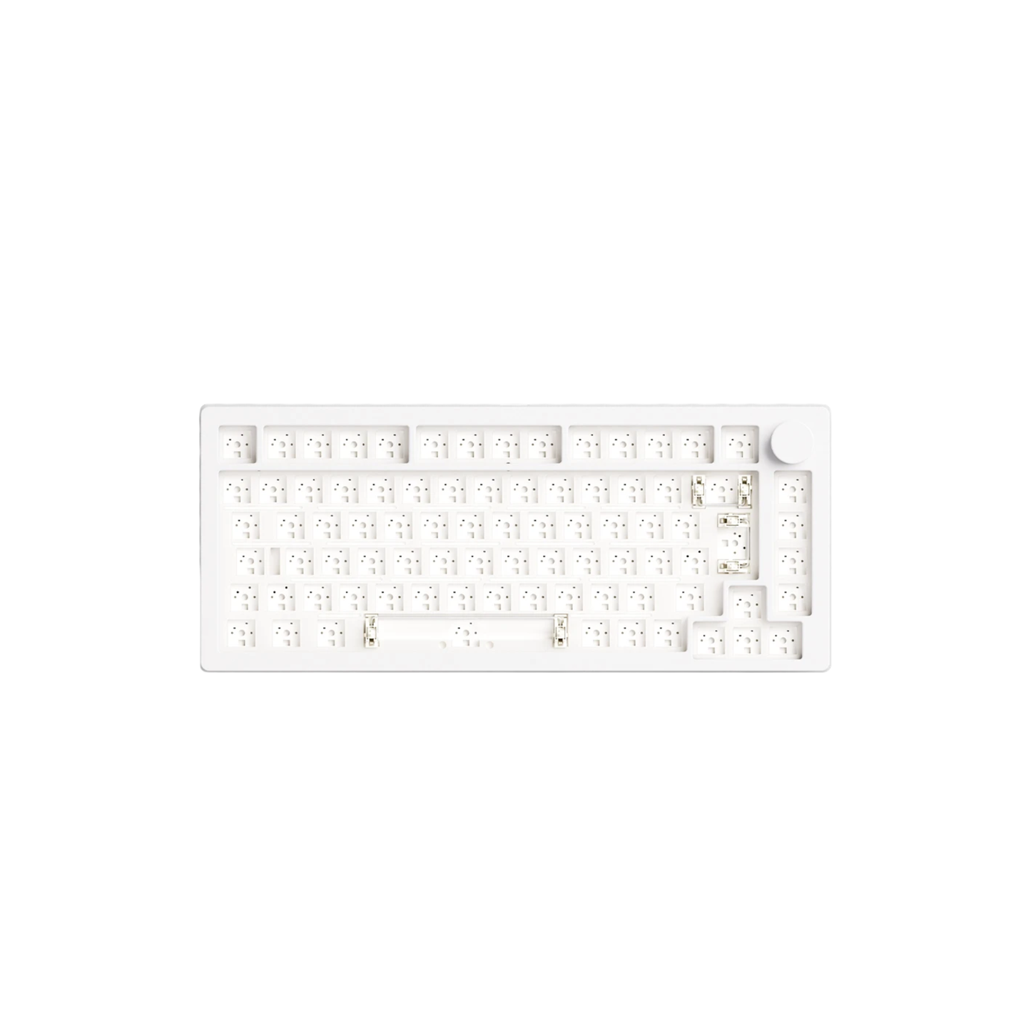 White 75% Keyboard Kit  Modular RGB Lighting