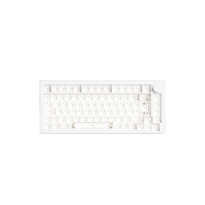 White 75% Keyboard Kit  Modular RGB Lighting