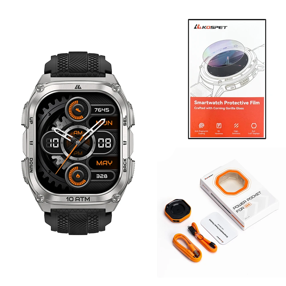 Stainless Steel Smartwatch Silver GPS Health Tracking