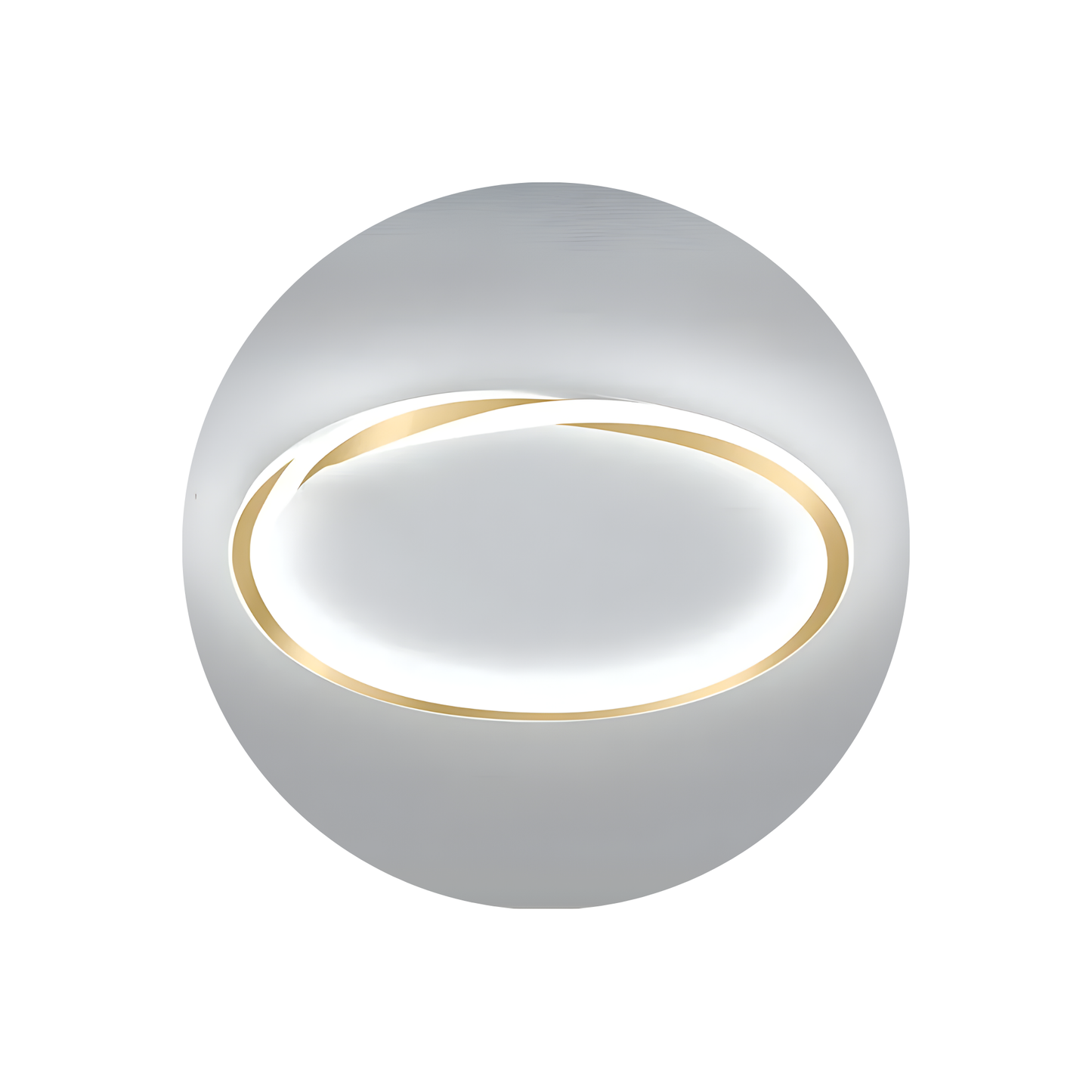 Compact 40cm Gold Round LED Ceiling Lamp with Remote Dimming