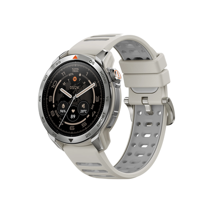 Smartwatch with 1.43 Inch AMOLED Display and GPS Light Beige