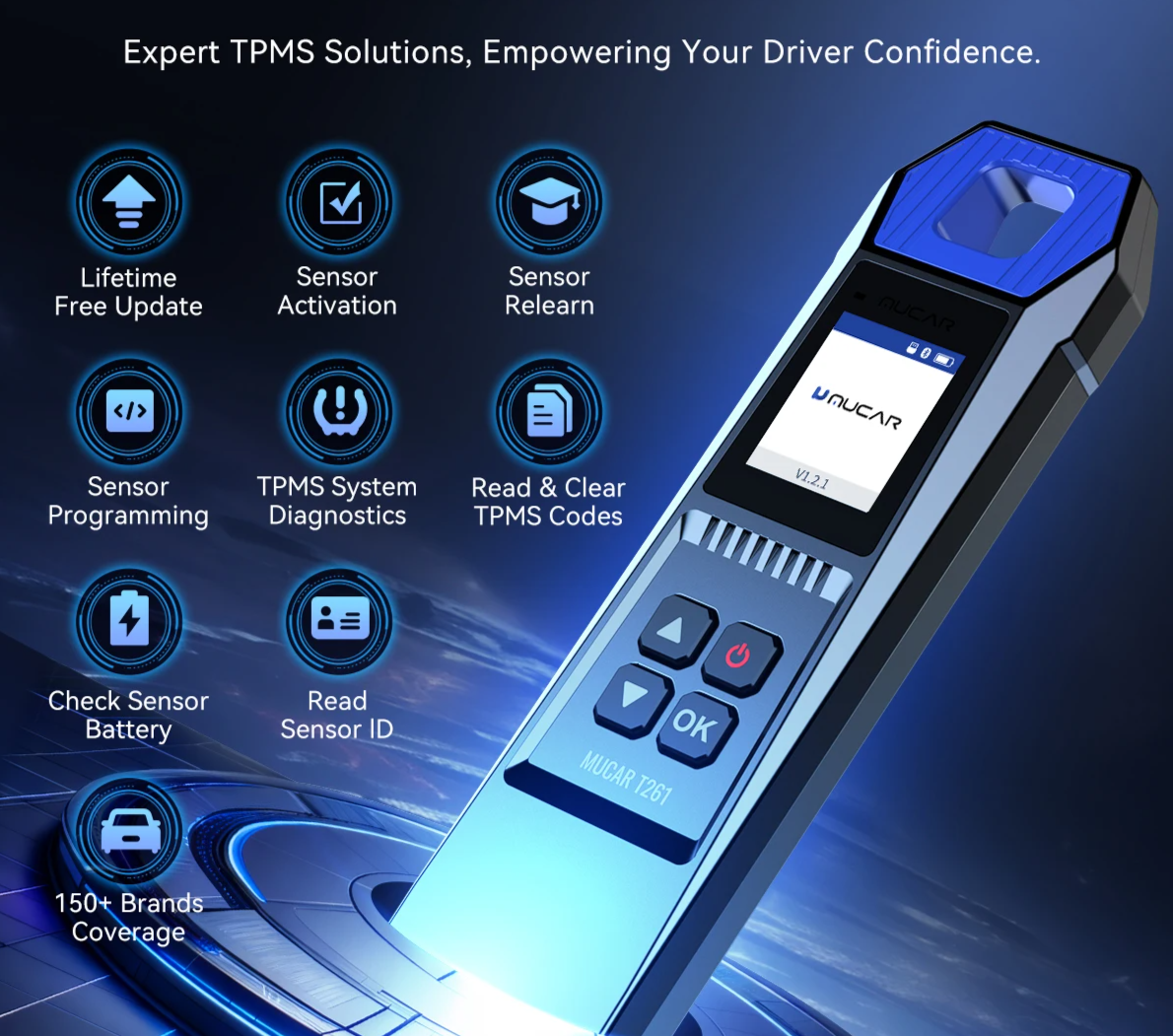 TPMS Sensor Activator & Programming Tool for Car Diagnostics
