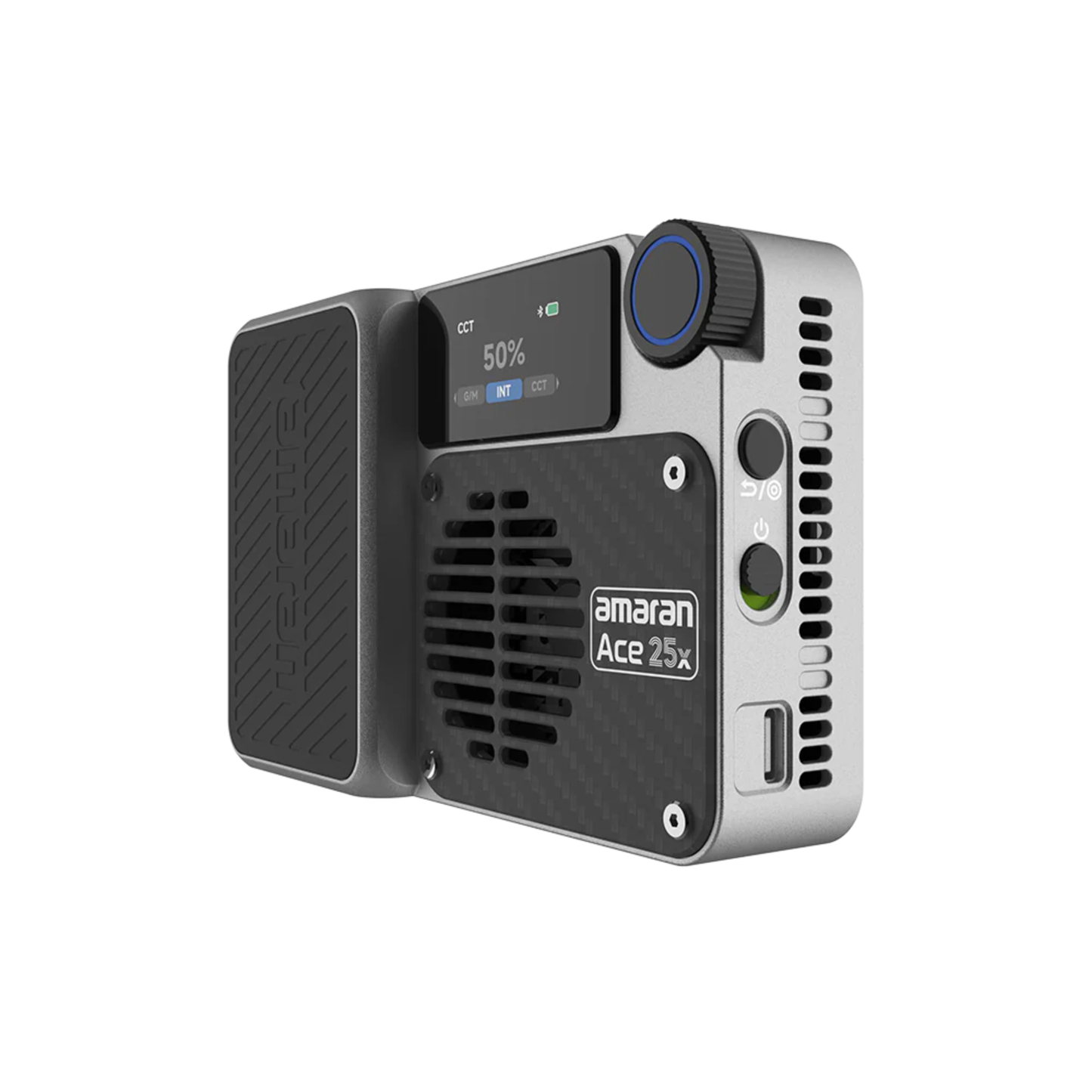 Silver Portable Bi Color LED Video Light with Fast Charging