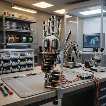 Programmable Right Robotic Hand Metal Manipulator Arm