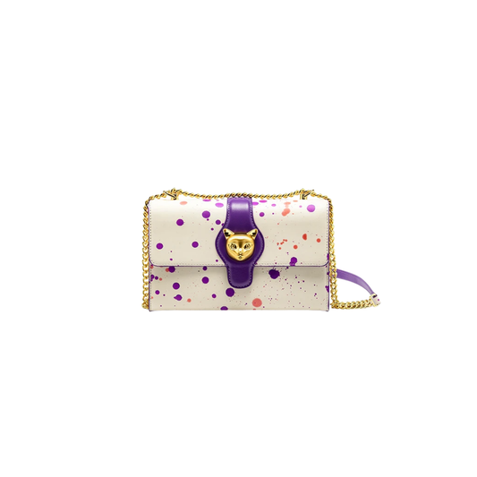 Purple Leather Women's Messenger Bag Trendy 2024 Design