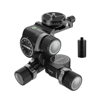 3-Way Geared Tripod Head with 360° Panoramic Control