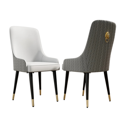 Grey Knocker Back Dining Chairs Set of 2