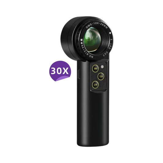 Portable 30X LED Magnifying Glass for Precision Craft Work