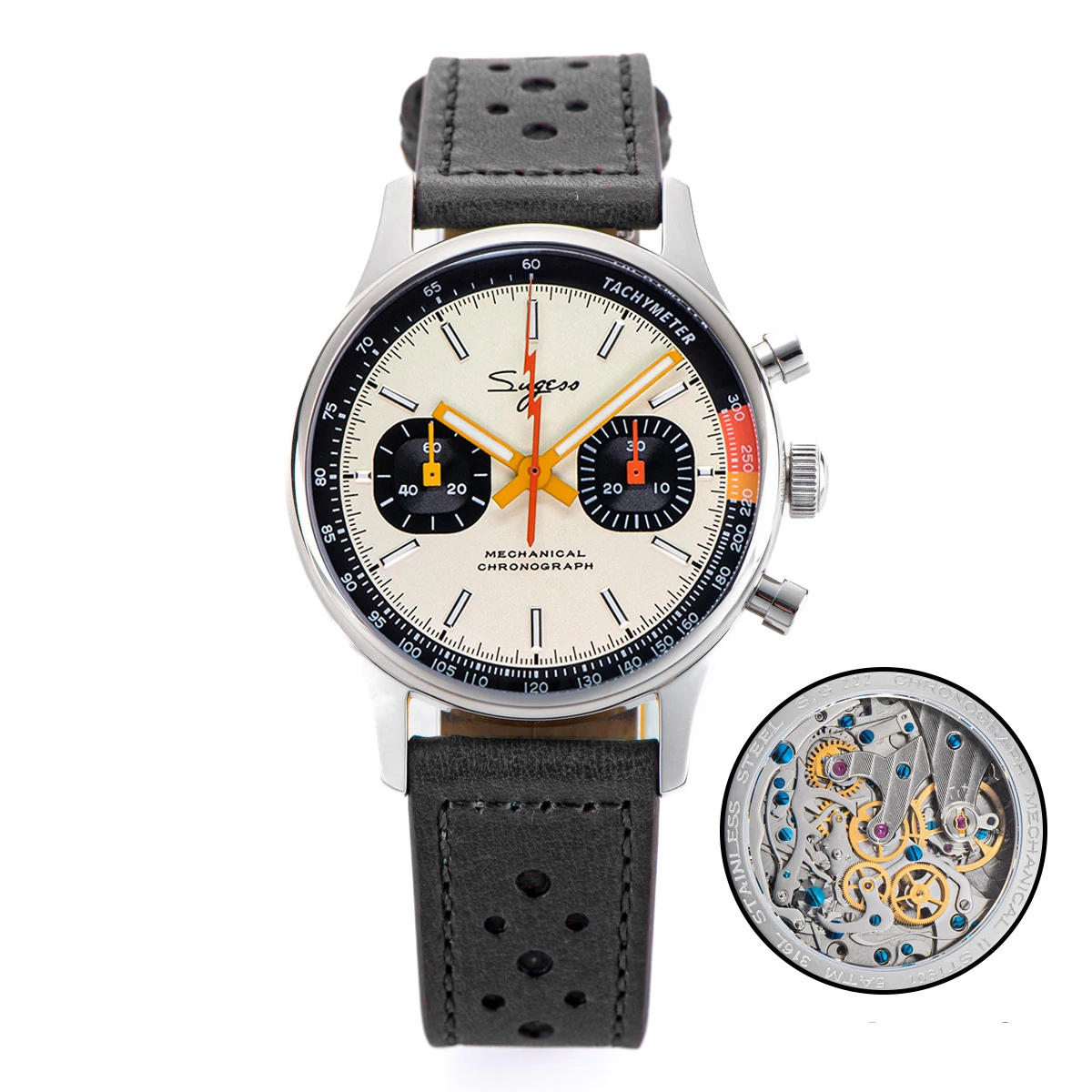 Mechanical Pilot Watch with Chronograph and Sapphire Crystal