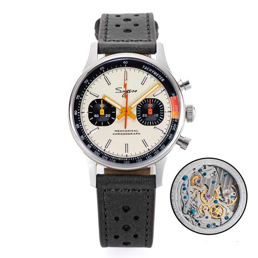 Mechanical Pilot Watch with Chronograph and Sapphire Crystal