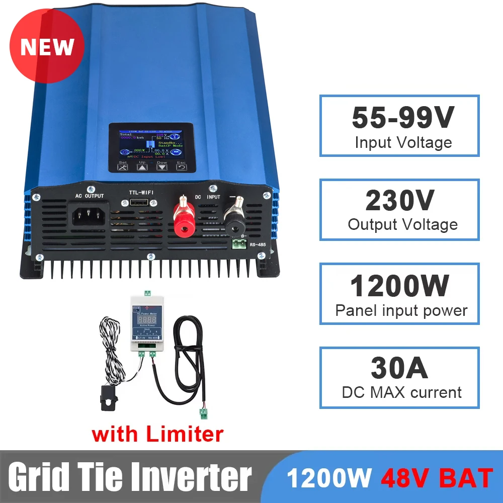 1200W Solar Inverter 48V Battery MPPT