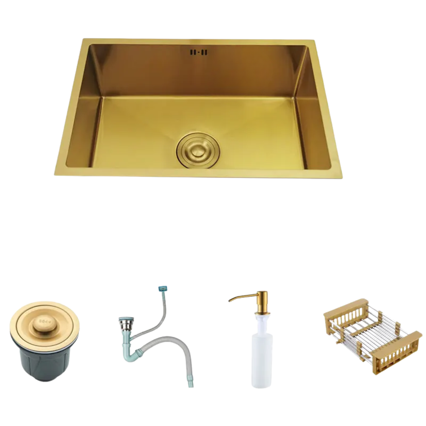 Kitchen Sink Durable Bar Island 55x40cm Golden Stainless Steel