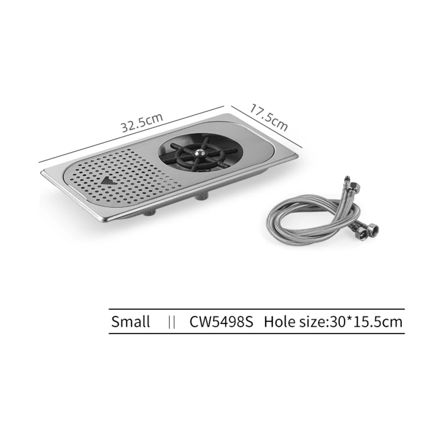 Metal Cup Rinser with Powerful Spray Nozzle Silver
