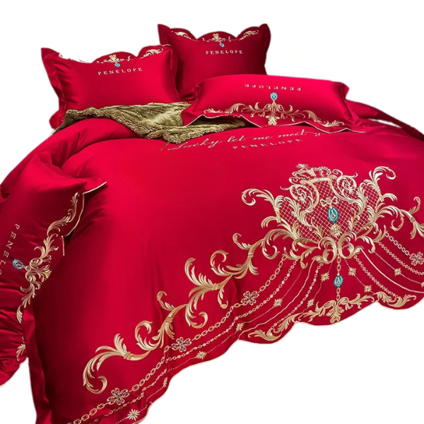 High-End 4-Piece Cotton Bed Sheet Ice Silk Quilt