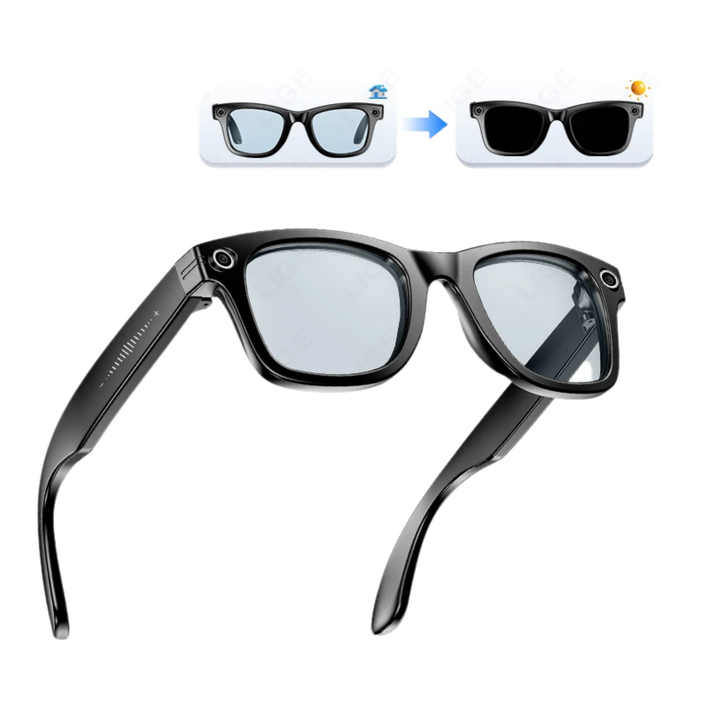 Smart Bluetooth Glasses with Camera and Photochromic Lenses