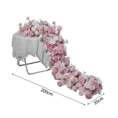 Premium Faux Rose Garland for Ceremony Backdrop