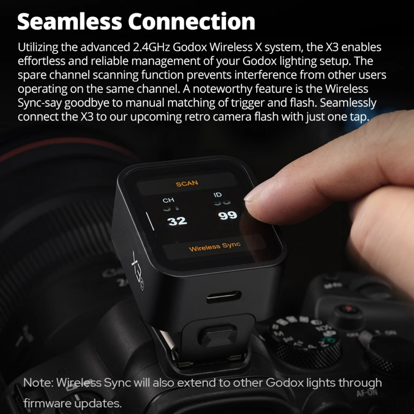 Wireless Flash Trigger X3 S with OLED Touch Screen