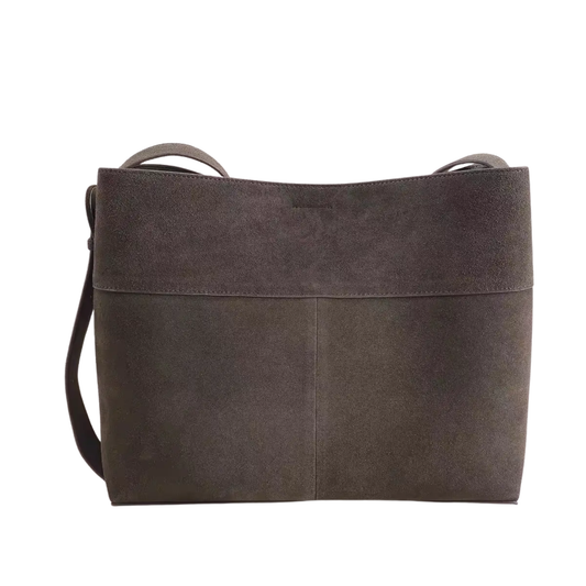 Army Green Suede Leather Women’s Tote Shoulder Bag
