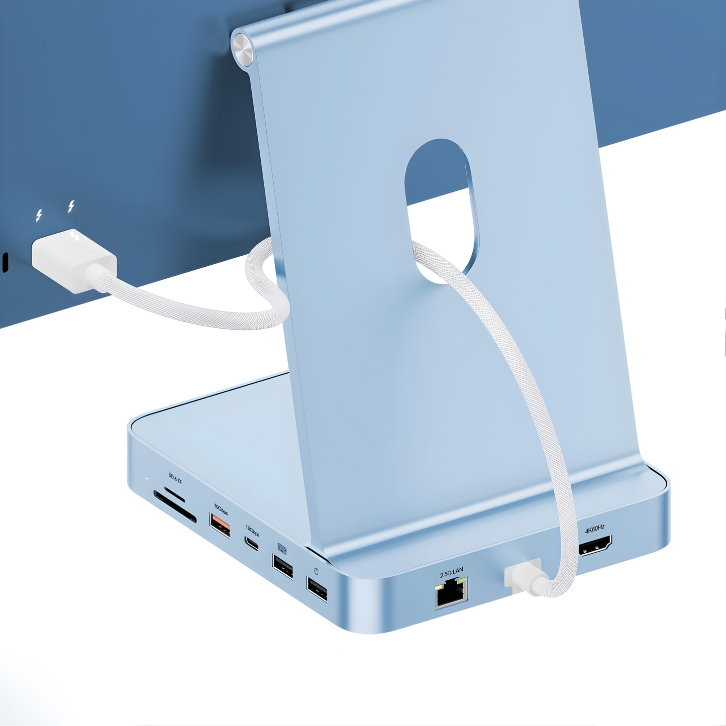 Smart iMac Hub with M.2 SSD Slot Blue