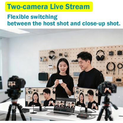 1080p HDMI Video Mixer 2 Input 2 Output USB-C Recording