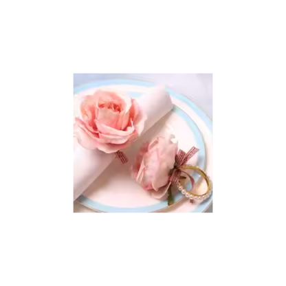 96pcs Pink Rose Napkin Rings Wedding Party Table Decor