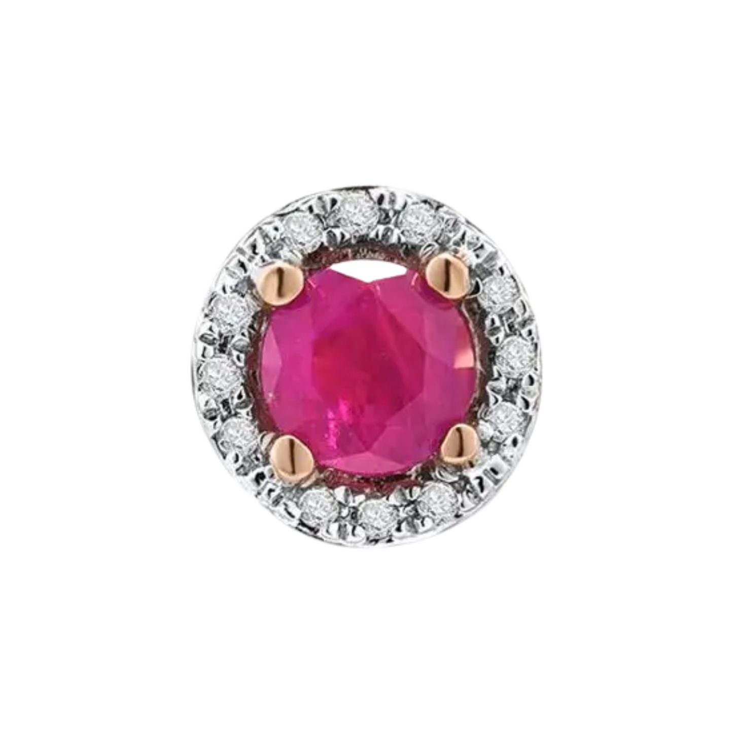 Women’s 14K Yellow Gold Ruby Screw Earrings