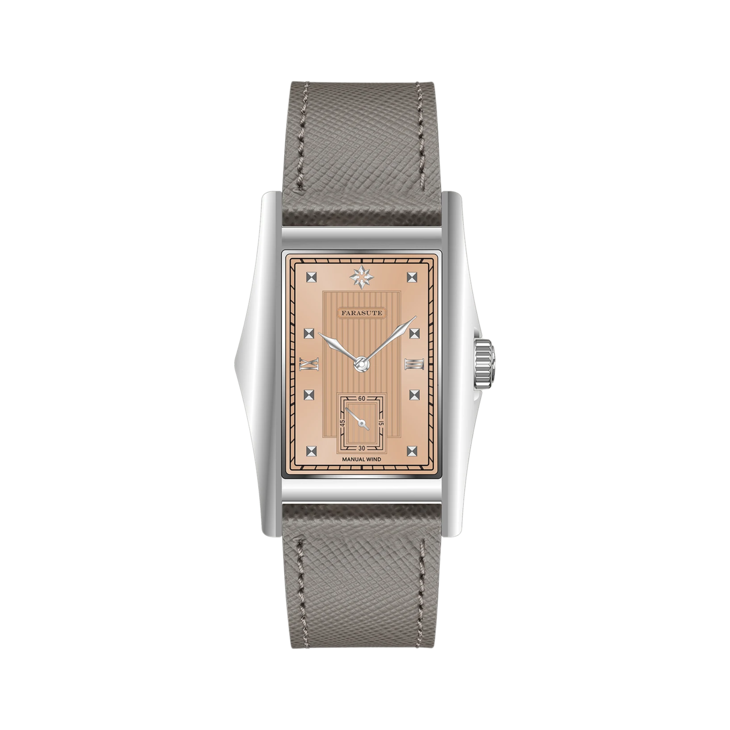 Stylish Salmon Automatic Watch with Small Second Function