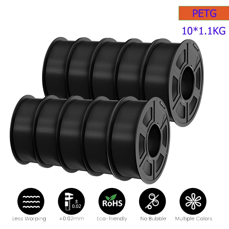High Speed PETG Filament 1.75mm 10 Roll 3D Printing