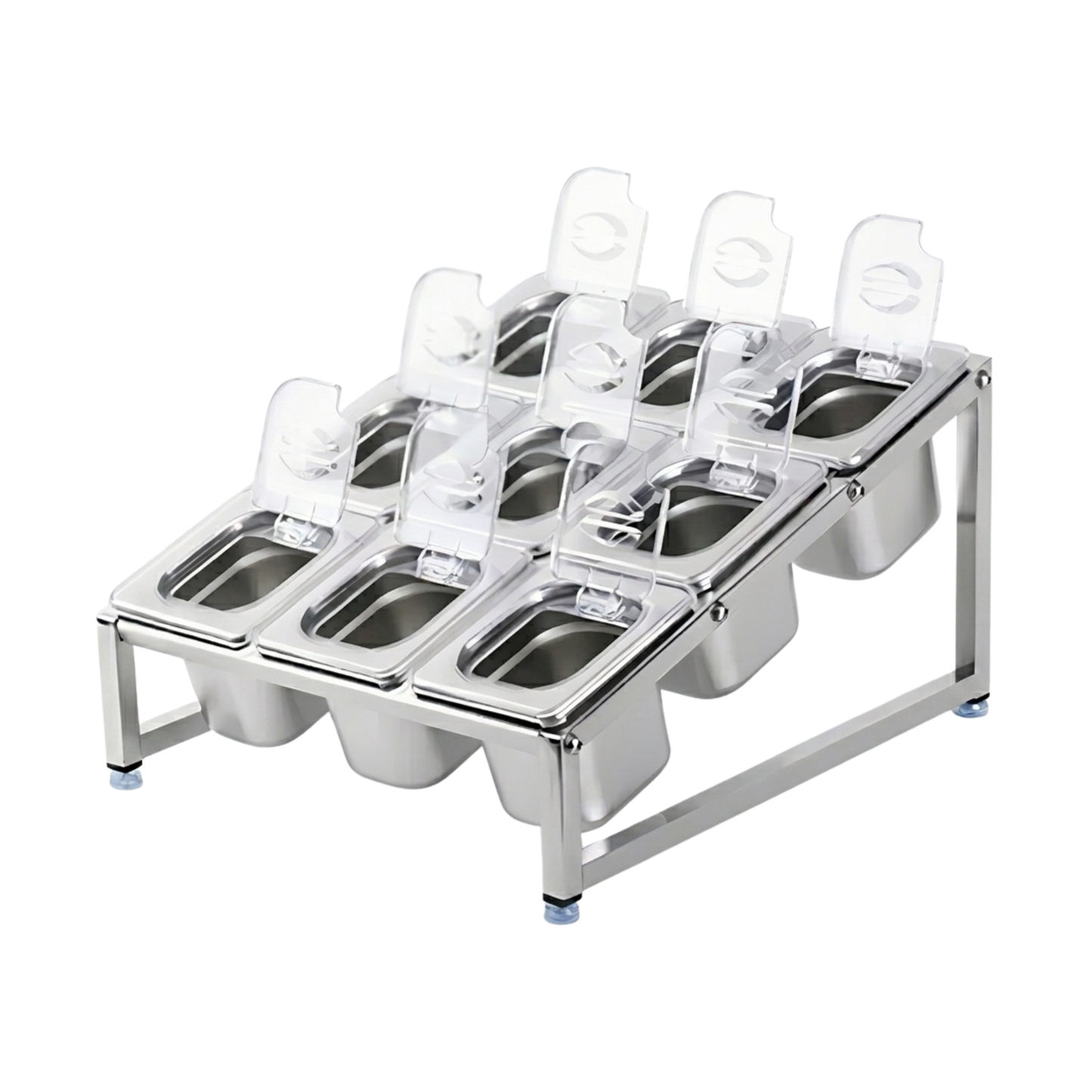 9 Piece Transparent GN Pans Buffet Storage Container Set