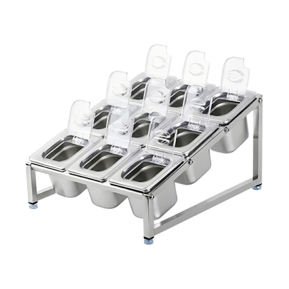 9 Piece Transparent GN Pans Buffet Storage Container Set