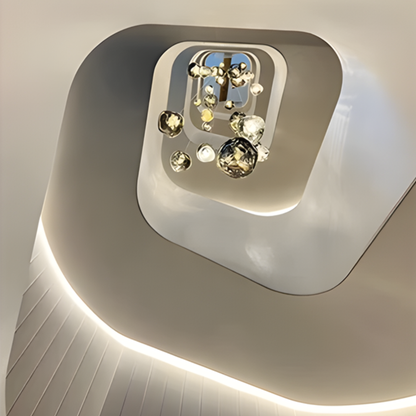 Modern 30CM Lava LED Chandelier Rose Gold