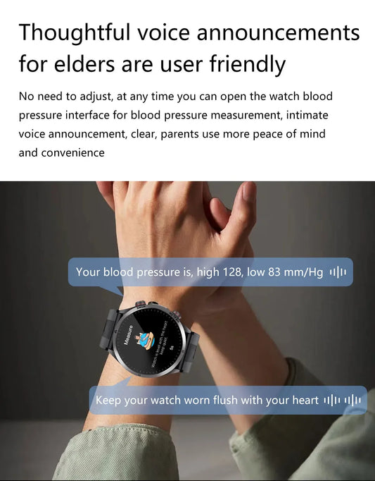 ECG Health Smart Watch Black Strap