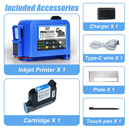 Portable Handheld Inkjet Printer QR Barcode Date Coder