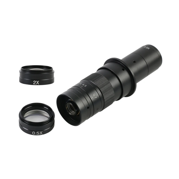5X-360X Adjustable Zoom C-Mount Microscope Lens