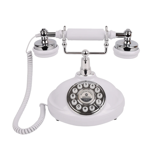 Portable Audio Guestbook Phone White Wedding Voice Recording