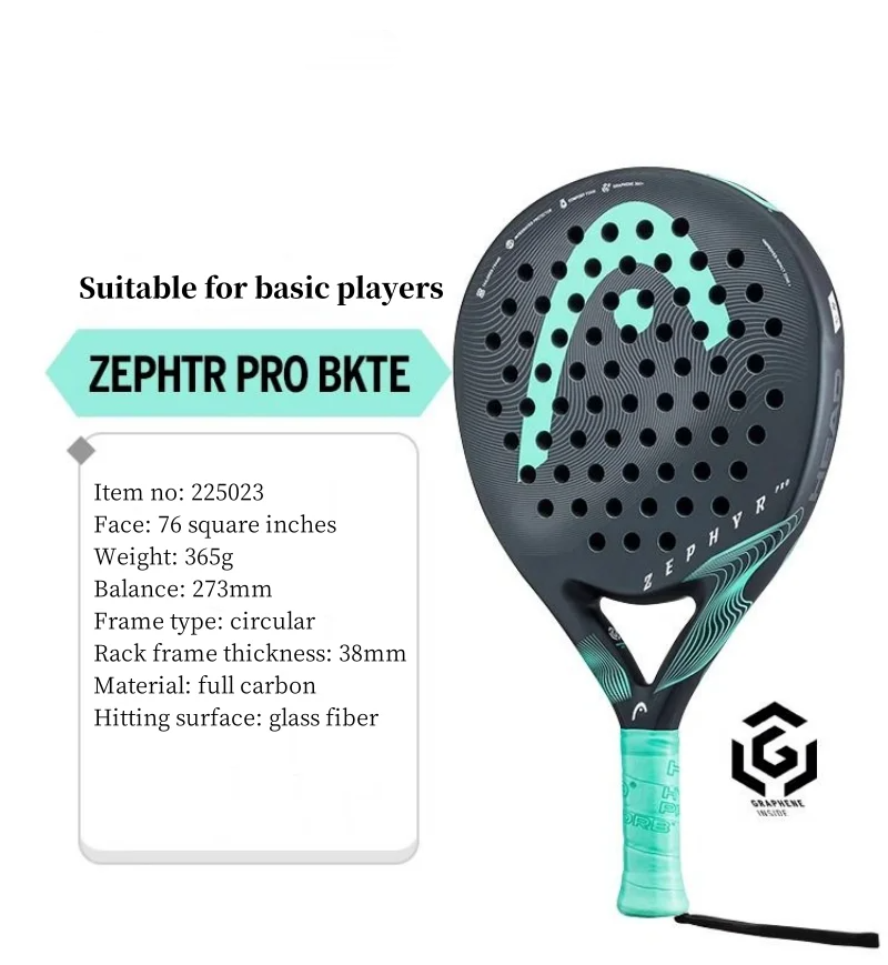 Zephyr PRO BKTE Tennis & Padel Racket EVA Core