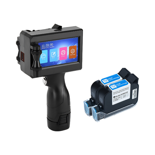 Portable Handheld Inkjet Printer 12.7mm with 2 Cartridges