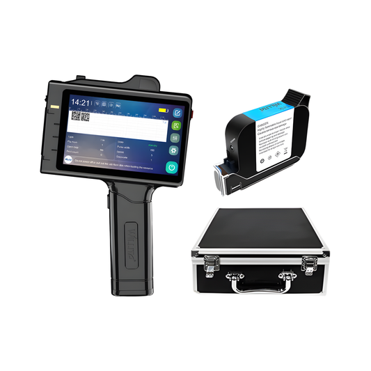 Handheld Barcode Printer Gun with Metal Carry Case