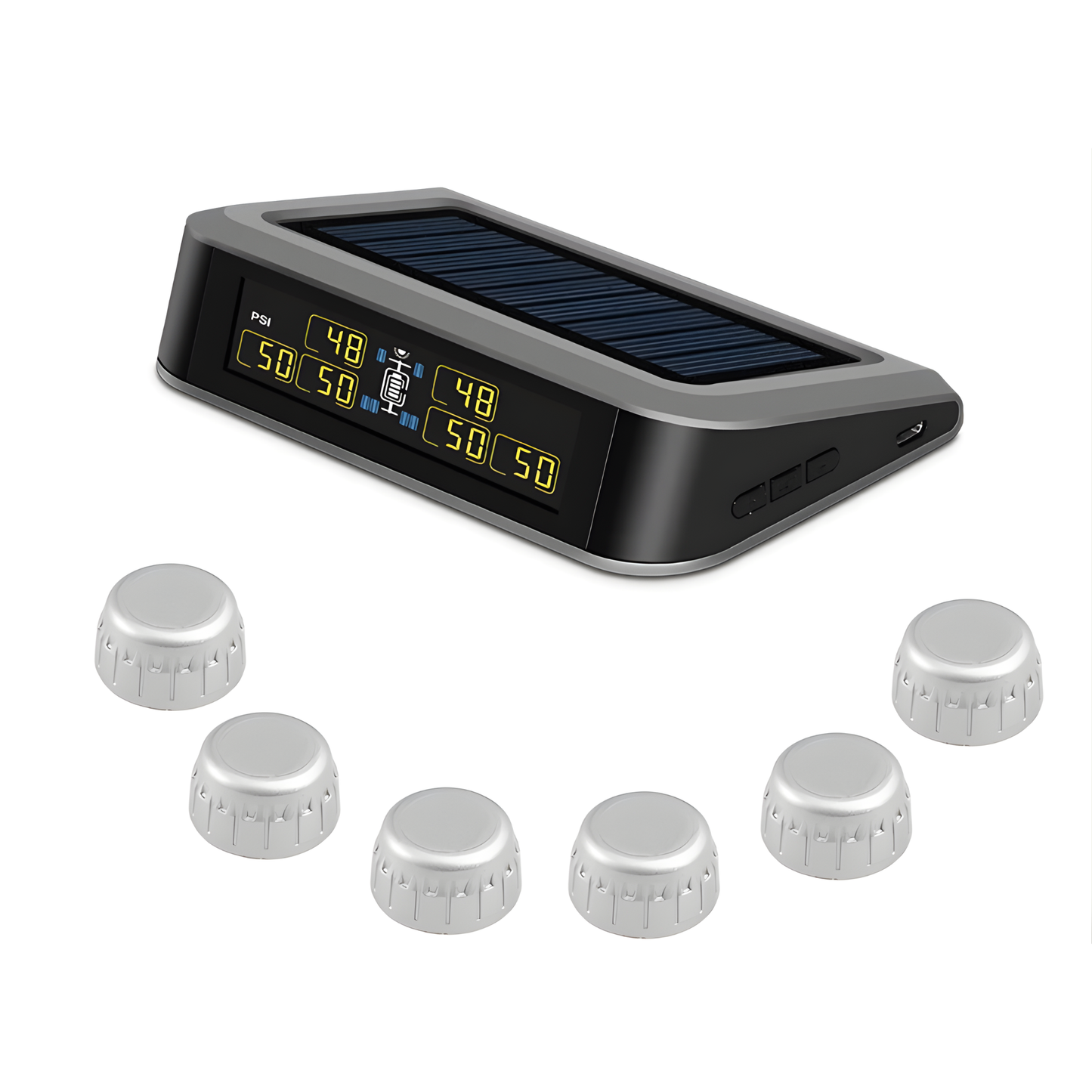 Wireless Solar TPMS Tire Pressure Monitor 6 Sensors