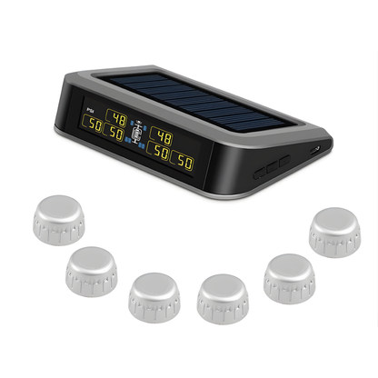 Wireless Solar TPMS Tire Pressure Monitor 6 Sensors